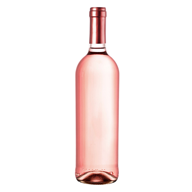 botella de vino rosado